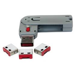 Exsys zámek portu USB EXSYS EX-1114-R - USB-Portblocker - Rot (Packung mit 4) (EX-1114-R)