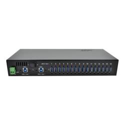 Exsys Exsys EX-1116HMVS - Hub - 16 x USB 3.1 Gen 1 USB Hub černá