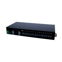 Exsys Exsys EX-1116HMVS - Hub - 16 x USB 3.1 Gen 1 USB Hub černá