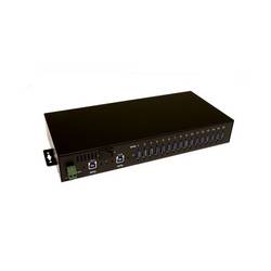 Exsys Exsys EX-1116HMVS - Hub - 16 x USB 3.1 Gen 1 USB Hub černá