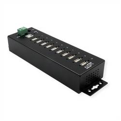 Exsys EXSYS - USB 2.0 HubÜberspannungsch. 15KV ESDÜberspannungss. inkl USB Hub černá