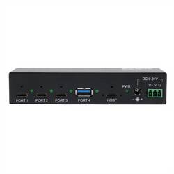 Exsys EXSYS - EX-12293HMS 4 Port USB 3.2 Metall Hub 3x C- und 1x A - Digital/Daten USB Hub černá