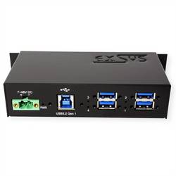 Exsys Exsys EX-1185HMVS-2 - Hub - 4 x USB 3.2 Gen 1 USB Hub černá