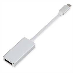 Value 12.99.3221 USB-C® kabel stříbrná (metalíza) 0.10 m