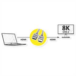 Roline HDMI kabel Zástrčka HDMI-A, Zástrčka HDMI-A 1.50 m černá 11.04.5924 8K UHD HDMI kabel