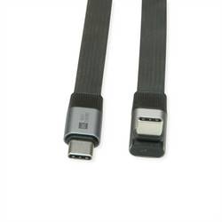 Roline USB kabel USB 4.0 USB-C ® zástrčka, USB-C ® zástrčka 0.80 m černá stíněný 11.02.9097