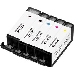Renkforce Ink náhradní Canon PGI-525PGBK, CLI-526BK, CLI-526C, CLI-526M, CLI-526Y kompatibilní kombinované balení černá, azurová, purppurová, žlutá, foto černá