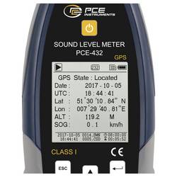 PCE Instruments hlukoměr datový záznamník PCE-432 22 - 136 dB 3 Hz - 20 kHz RS-485, RS-232, micro USB 3.0 zásuvka B , interní USB 2.0 zásuvka 4pólová , USB