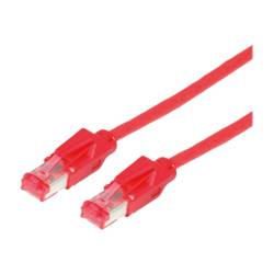 Secomp 21.05.2101 RJ45 síťové kabely, propojovací kabely CAT 6 S/FTP 10.00 m červená (jasná) dvoužilový stíněný, bez halogenů, samozhášecí 1 ks