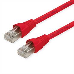 Telegärtner 100028071 RJ45 síťové kabely, propojovací kabely CAT 6A S/FTP 4.50 m červená (jasná) dvoužilový stíněný, s ochranou, samozhášecí 1 ks