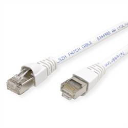 Telegärtner 100008300 RJ45 síťové kabely, propojovací kabely CAT 6A S/FTP 1.5 m bílá dvoužilový stíněný, s ochranou, samozhášecí 1 ks