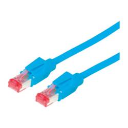 Secomp 21.05.6034 RJ45 síťové kabely, propojovací kabely CAT 6 S/FTP 3.00 m modrá dvoužilový stíněný, bez halogenů, samozhášecí 1 ks