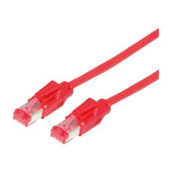 Secomp 21.05.6031 RJ45 síťové kabely, propojovací kabely CAT 6 S/FTP 3.00 m červená (jasná) dvoužilový stíněný, bez halogenů, samozhášecí 1 ks