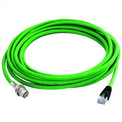 Telegärtner 100017395 M 12 síťové kabely, propojovací kabely CAT 6A S/FTP 5.00 m zelená 1 ks