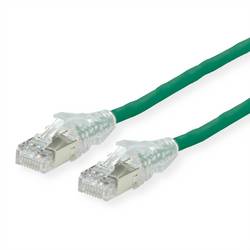 Secomp 21.05.0523 RJ45 síťové kabely, propojovací kabely CAT 6A S/FTP 2.00 m zelená dvoužilový stíněný, bez halogenů, samozhášecí 1 ks