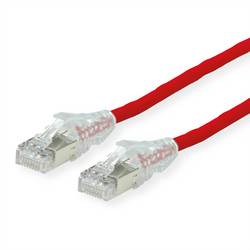 Secomp 21.05.0521 RJ45 síťové kabely, propojovací kabely CAT 6A S/FTP 2.00 m červená (jasná) dvoužilový stíněný, bez halogenů, samozhášecí 1 ks