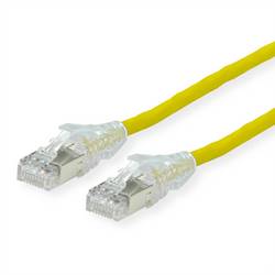 Secomp 21.05.0512 RJ45 síťové kabely, propojovací kabely CAT 6A S/FTP 1.00 m žlutá dvoužilový stíněný, bez halogenů, samozhášecí 1 ks