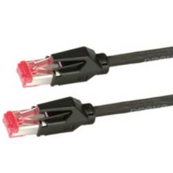 Secomp 21.05.2036 RJ45 síťové kabely, propojovací kabely CAT 6 S/FTP 3.00 m černá dvoužilový stíněný, bez halogenů, samozhášecí 1 ks