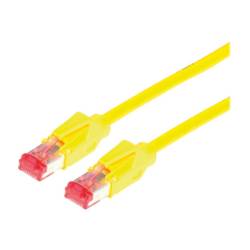 Secomp 21.05.2022 RJ45 síťové kabely, propojovací kabely CAT 6 S/FTP 2.00 m žlutá dvoužilový stíněný, bez halogenů, samozhášecí 1 ks