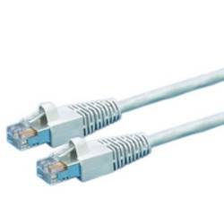 Secomp 21.05.2000 RJ45 síťové kabely, propojovací kabely CAT 6 S/FTP 0.50 m šedá dvoužilový stíněný, bez halogenů, samozhášecí 1 ks