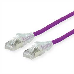 Secomp 21.05.0626 RJ45 síťové kabely, propojovací kabely CAT 6A S/FTP 20.00 m fialová dvoužilový stíněný, bez halogenů, samozhášecí 1 ks