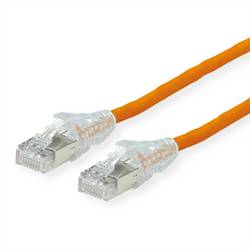 Secomp 21.05.0577 RJ45 síťové kabely, propojovací kabely CAT 6A S/FTP 7.50 m oranžová dvoužilový stíněný, bez halogenů, samozhášecí 1 ks