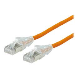 Secomp 21.05.0537 RJ45 síťové kabely, propojovací kabely CAT 6A S/FTP 3.00 m oranžová dvoužilový stíněný, bez halogenů, samozhášecí 1 ks