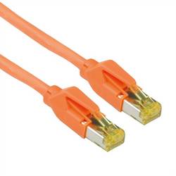 Secomp 21.05.9605 RJ45 síťové kabely, propojovací kabely CAT 6A S/FTP 10.00 m oranžová dvoužilový stíněný, bez halogenů, samozhášecí 1 ks