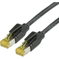 Secomp 21.05.9556 RJ45 síťové kabely, propojovací kabely CAT 6A S/FTP 5.00 m černá dvoužilový stíněný, bez halogenů, samozhášecí 1 ks