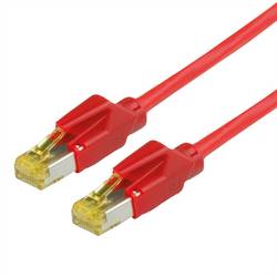 Secomp 21.05.9601 RJ45 síťové kabely, propojovací kabely CAT 6A S/FTP 10.00 m červená (jasná) dvoužilový stíněný, bez halogenů, samozhášecí 1 ks
