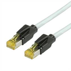 Secomp 21.05.9530 RJ45 síťové kabely, propojovací kabely CAT 6A S/FTP 3.00 m šedá dvoužilový stíněný, bez halogenů, samozhášecí 1 ks