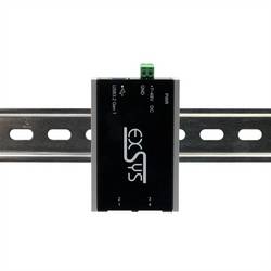 Exsys EXSYS GmbH Kleinster 4-Port USB 3.2 Gen 1 Metall HUB, 15KV ESD Schutz, -40°C bis USB Hub černá