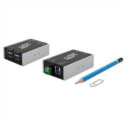 Exsys EXSYS GmbH Kleinster 4-Port USB 3.2 Gen 1 Metall HUB, 15KV ESD Schutz, -40°C bis USB Hub černá