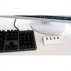 Exsys Exsys EX-1135 4-Port USB 3.2 Gen 1 Hub USB Hub stříbrná (metalíza)