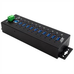 Exsys Exsys USB 3.2 Gen1 HUB 10-Port Managed N. inkl.USB-Kabel DIN-Rail-Kit (EX-1580SH USB Hub černá
