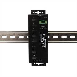 Exsys EXSYS - USB 3.2 Gen1 Hub 7-Port 7xC Anschluss ink.USB-Kabel Din-Rail - Kabel USB Hub černá