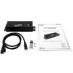 Exsys EXSYS - USB 3.2 Gen1 Hub 7-Port 7xC Anschluss ink.USB-Kabel Din-Rail - Kabel USB Hub černá