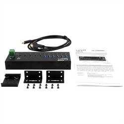 Exsys EXSYS GmbH 10-Port USB 3.2 Gen 2x1 Metall HUB, 4x USB-C + 6x USB-A (EX-12280HMS) USB Hub černá