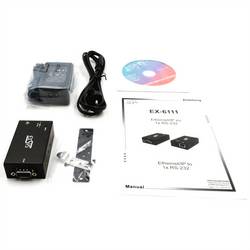 Exsys EX-6111-2PoE EXSYS EX-6111-2PoE 1 Ethernet PoE zu 1 x sériový server pro konzole
