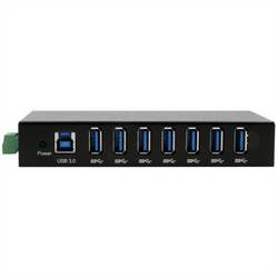 Exsys EXSYS - EX EX-11237HMS-2 - USB 3.0 Industrie-Hub 15 kV ESD Tisch Wand USB Hub černá