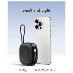 Charmast CHARMAST Powerbank W1205 10000mah black powerbanka Bezdrátové nabíjení Qi, černá