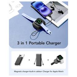 Charmast CHARMAST Powerbank W1205 10000mah black powerbanka Bezdrátové nabíjení Qi, černá