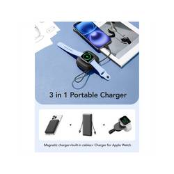 Charmast CHARMAST Powerbank W1205 10000mah black powerbanka Bezdrátové nabíjení Qi, černá