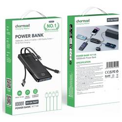 Charmast CHARMAST Powerbank W1148 10000mah black powerbanka černá