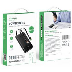 Charmast CHARMAST Powerbank W1202 10000mah black powerbanka černá