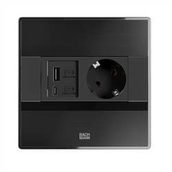 Bachmann BACHMANN SENSE schwarz 1x CEE7/3, 1x USB, BM0016214 kryt, 1 ks