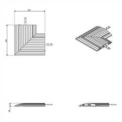Dataflex Kabelová lišta hliník stříbrná (metalíza) (d x š x v) 203 x 203 x 20 mm 1 ks 31.482