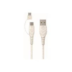 BIOnd USB kabel USB 2.0 USB-A zástrčka 1.20 m bílá BIO-12-TCM