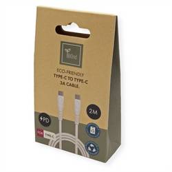 BIOnd USB kabel USB 2.0 konektor rj45 2.00 m bílá Recyklovatelné BIO-20-TT