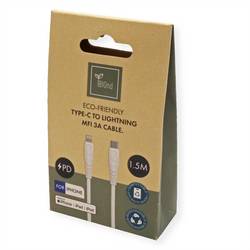 BIOnd USB kabel konektor rj45 1.50 m bílá Plášť kabelu z recyklovaného materiálu BIO-12-TMF